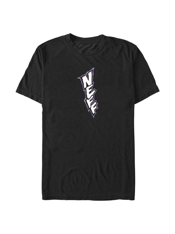 Men's NEFF Purple Lightning Logo Graphic Tee Black Medium
