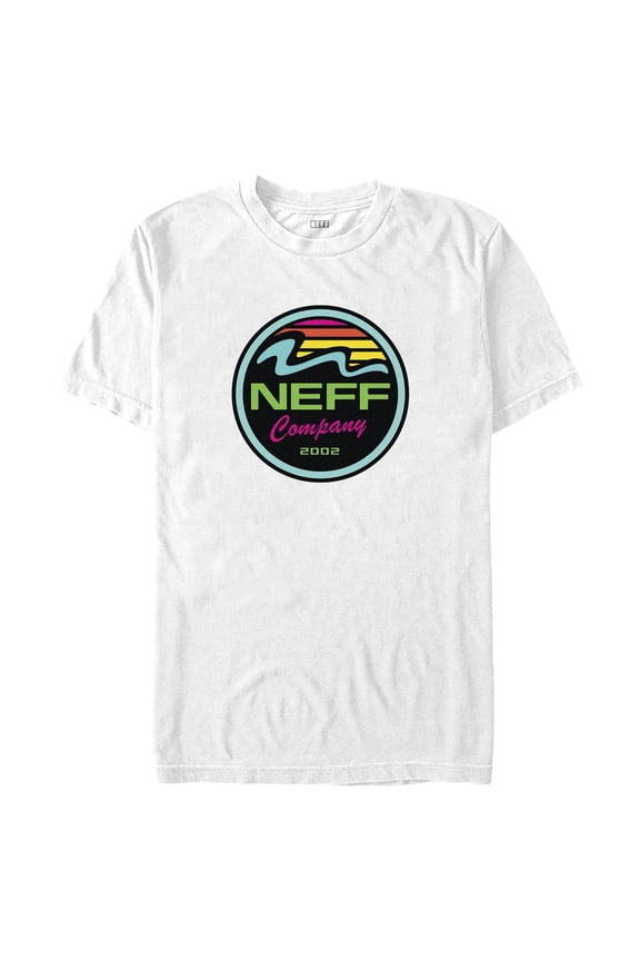Men's NEFF Retro Rainbow Logo Graphic Tee White 2X Large