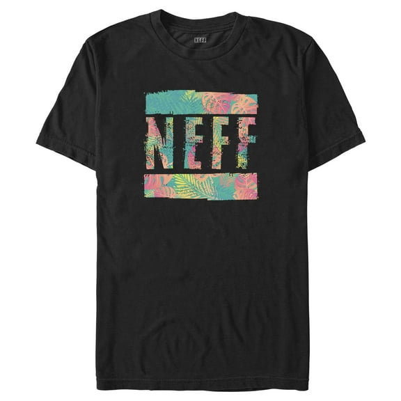 Men's NEFF Retro Tropical Logo  Graphic Tee Black Small