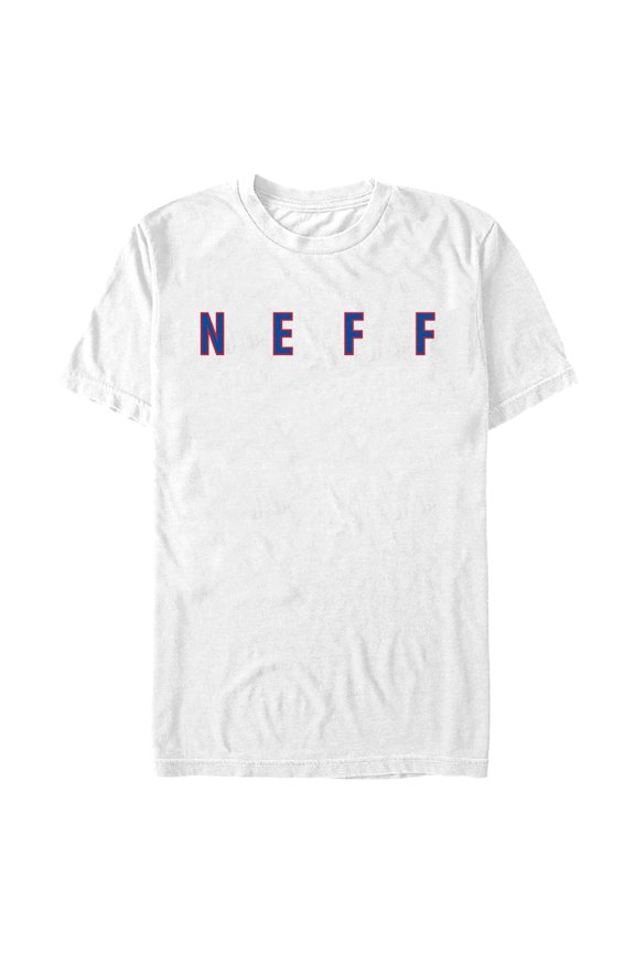 Men's NEFF Simple Blue and Red Logo Graphic T-Shirt