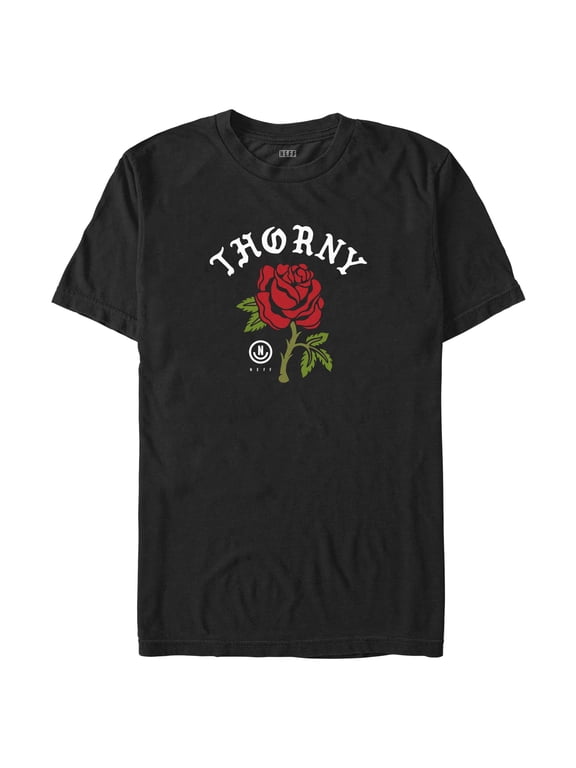 Men's NEFF Thorny Rose Graphic Tee Black Medium
