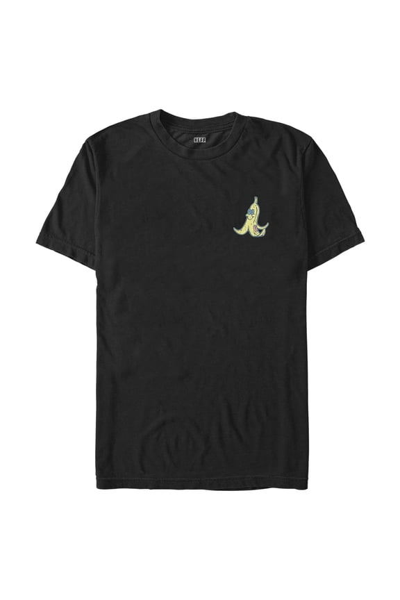 Men's NEFF Trippin' Out Banana Badge Graphic Tee Black Large
