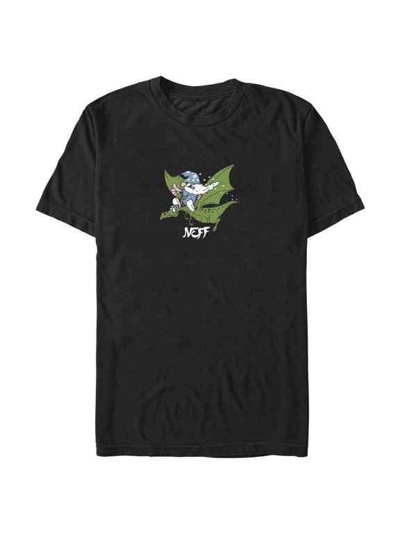 Men's NEFF Wizard and Dragon Logo Graphic Tee Black Large