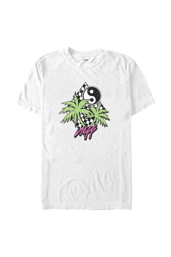 Men's NEFF Yin Yang and Palm Trees Logo Graphic Tee White Medium