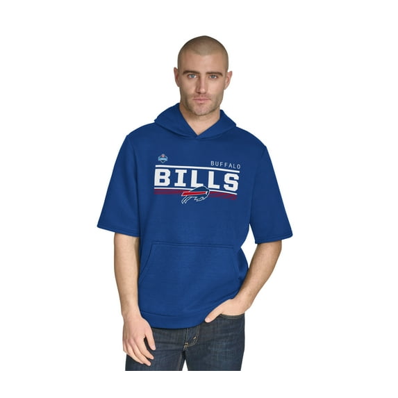Men's NFL Combine Buffalo Bills Short Sleeve Fleece Hoodie, Sizes S-3XL