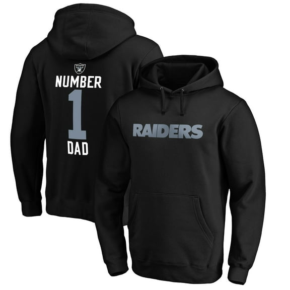Men's Black Las Vegas Raiders #1 Dad Pullover Hoodie