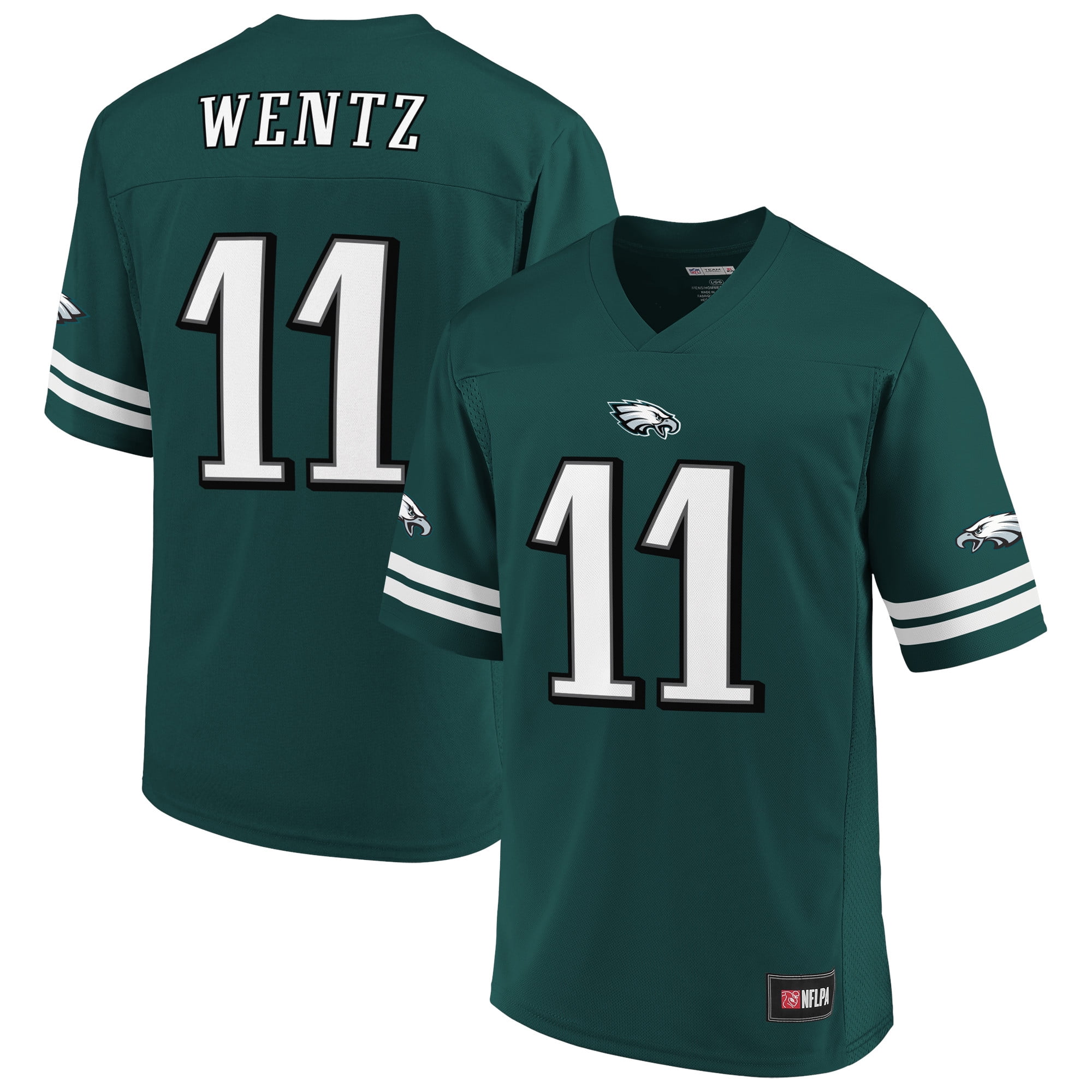 Men's NFL Pro Line by Fanatics Branded Carson Wentz Midnight Green  Philadelphia Eagles Player Jersey 