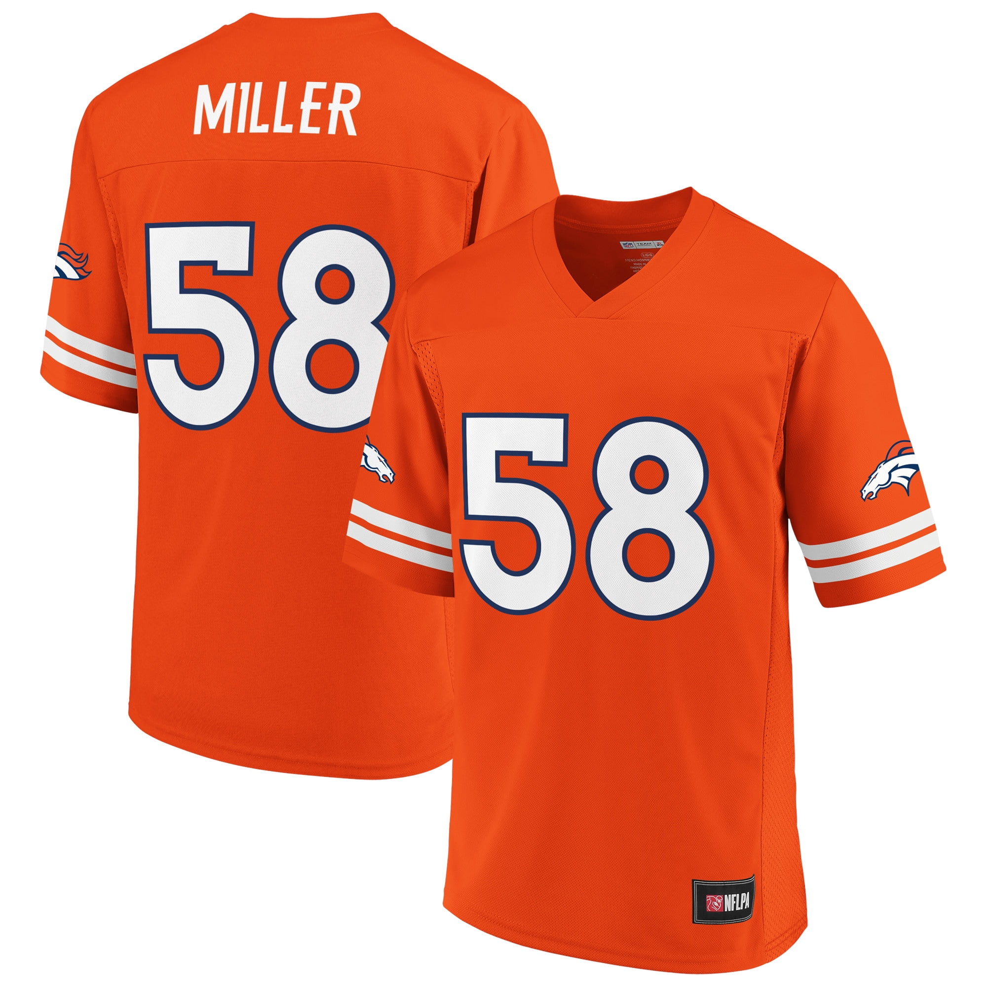 Men's NFL Pro Line by Fanatics Branded Von Miller Orange Denver Broncos  Player Jersey