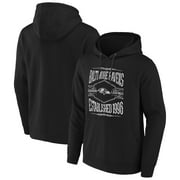 Men's NFL x Darius Rucker Collection by Fanatics Black Baltimore Ravens 2-Hit Pullover Hoodie