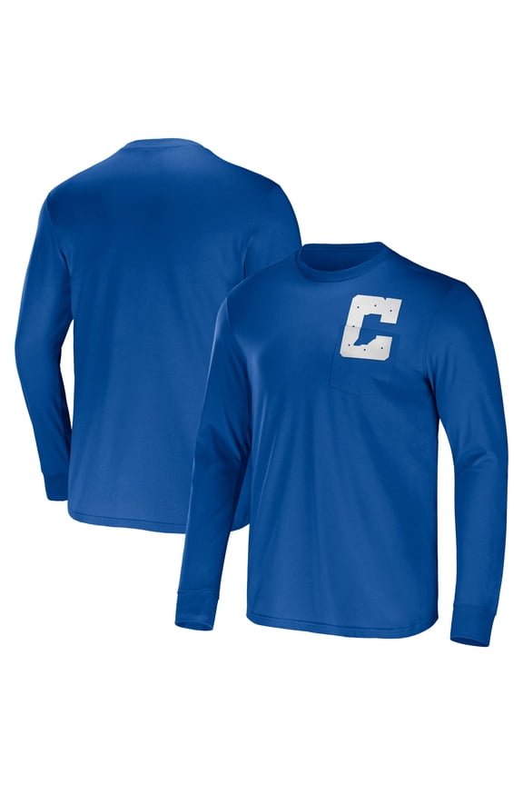 Men's NFL x Darius Rucker Collection by Fanatics Blue Indianapolis Colts Team Long Sleeve Pocket T-Shirt