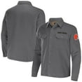 thumbnail image 1 of Men's NFL x Darius Rucker Collection by Fanatics Gray Cleveland Browns Canvas Button-Up Shirt Jacket, 1 of 3