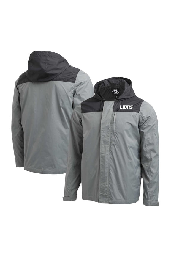 Men's NFL x Darius Rucker Collection by Fanatics Gray Detroit Lions Domestic Full-Zip Windbreaker Jacket