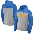 thumbnail image 1 of Men's NFL x Darius Rucker Collection by Fanatics Heather Gray Los Angeles Chargers Color Blocked Pullover Hoodie, 1 of 3