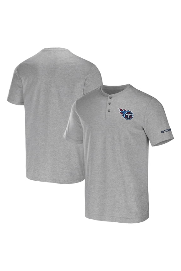 Men's NFL x Darius Rucker Collection by Fanatics Heather Gray Tennessee Titans Henley T-Shirt