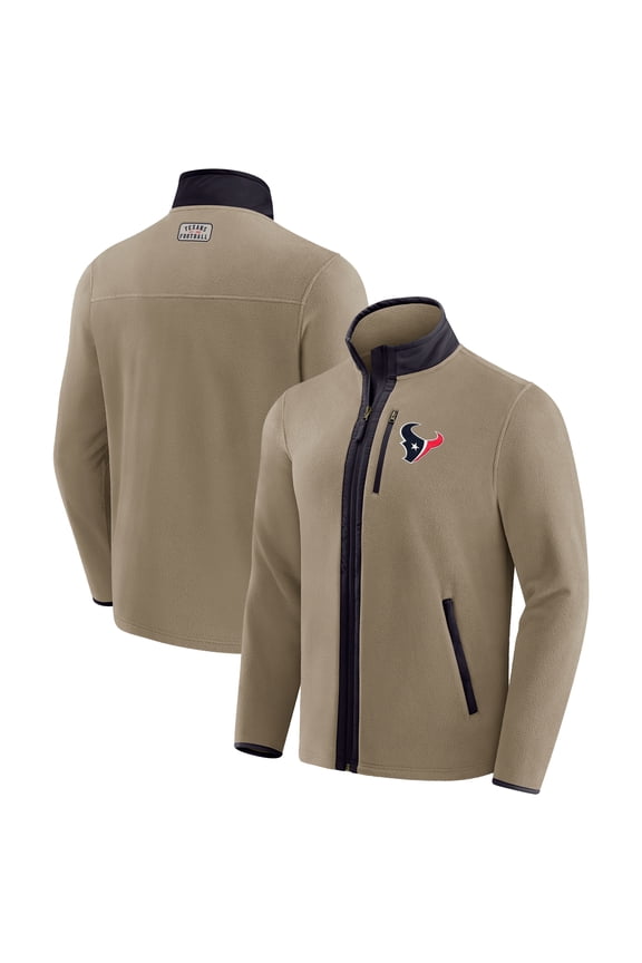 Men's NFL x Darius Rucker Collection by Fanatics  Tan Houston Texans Heavyweight Polar Fleece Full-Zip Jacket
