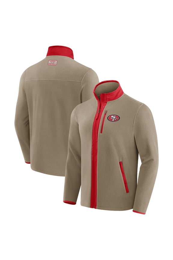 Men's NFL x Darius Rucker Collection by Fanatics Tan San Francisco 49ers Heavyweight Polar Fleece Full-Zip Jacket