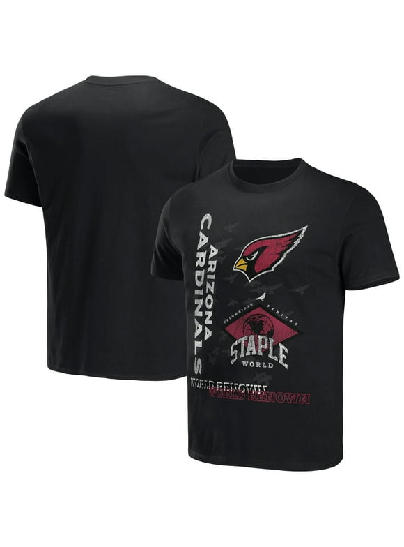 Men's NFL x Staple Black Arizona Cardinals World Renowned T-Shirt