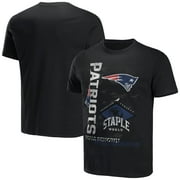 Men's NFL x Staple Black New England Patriots World Renowned T-Shirt