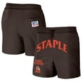 thumbnail image 1 of Men's NFL x Staple Brown Cleveland Browns Throwback Vintage Wash Fleece Shorts, 1 of 3