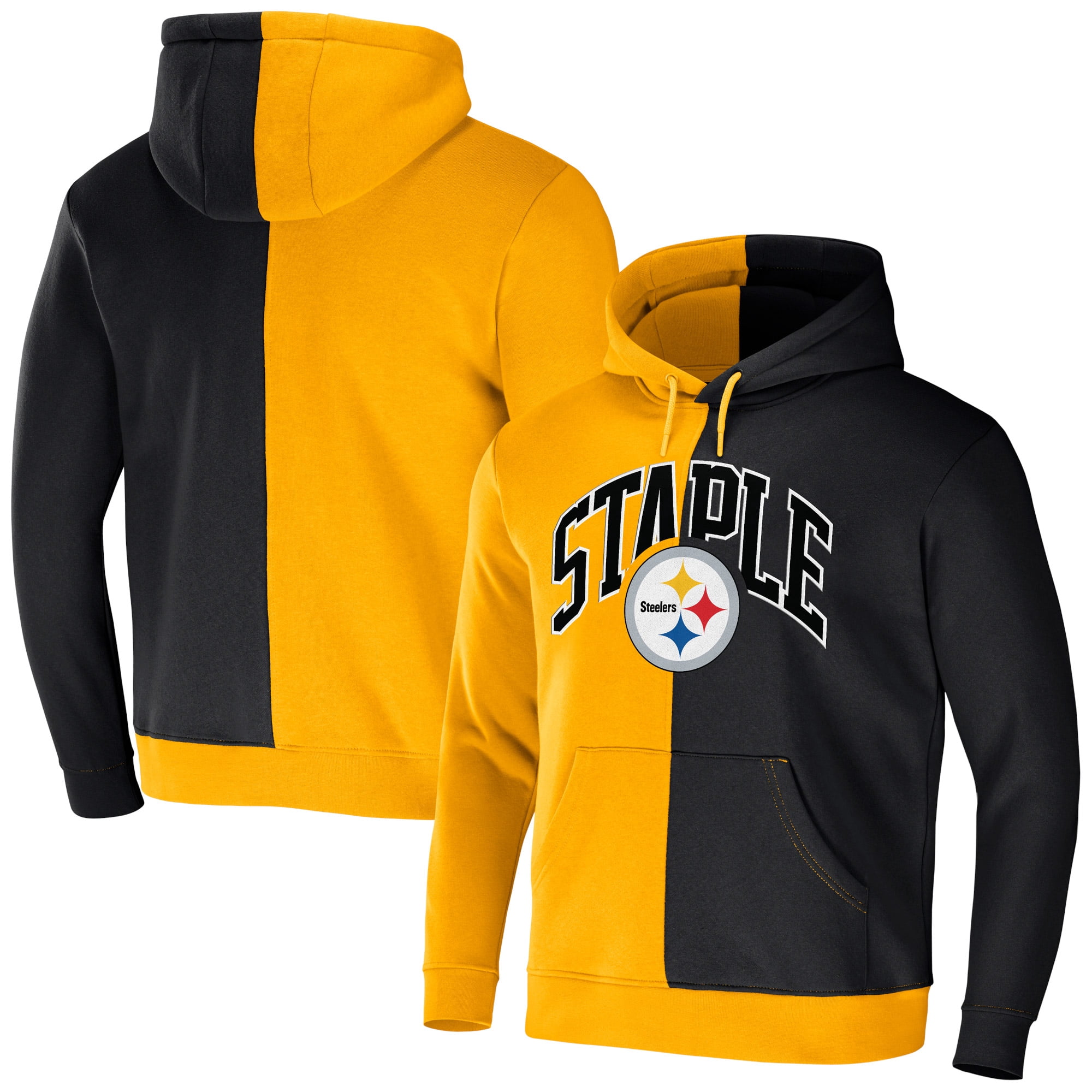Men's NFL x Staple Gold Pittsburgh Steelers Split Logo Pullover