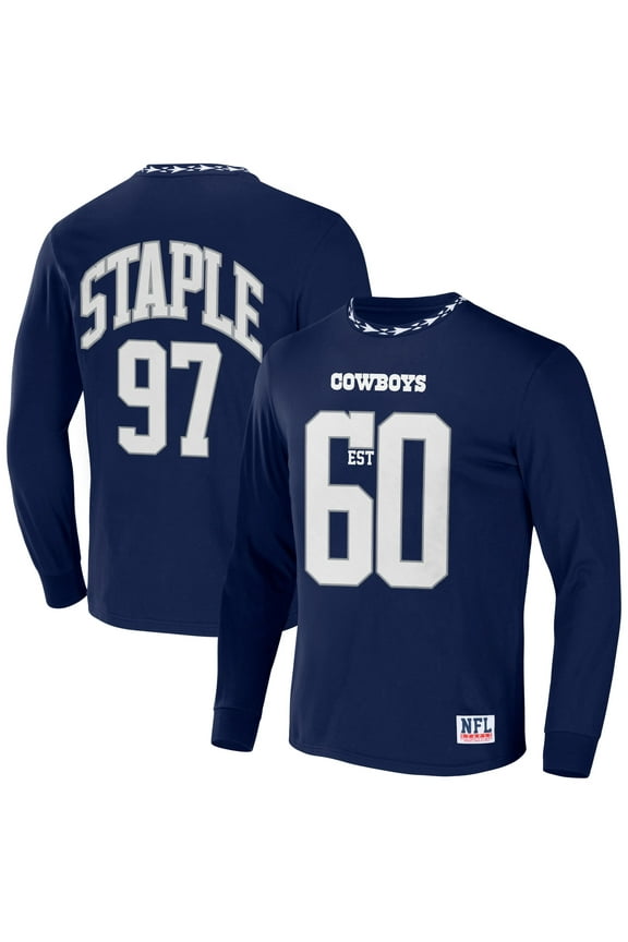Men's NFL x Staple Navy Dallas Cowboys Core Team Long Sleeve T-Shirt