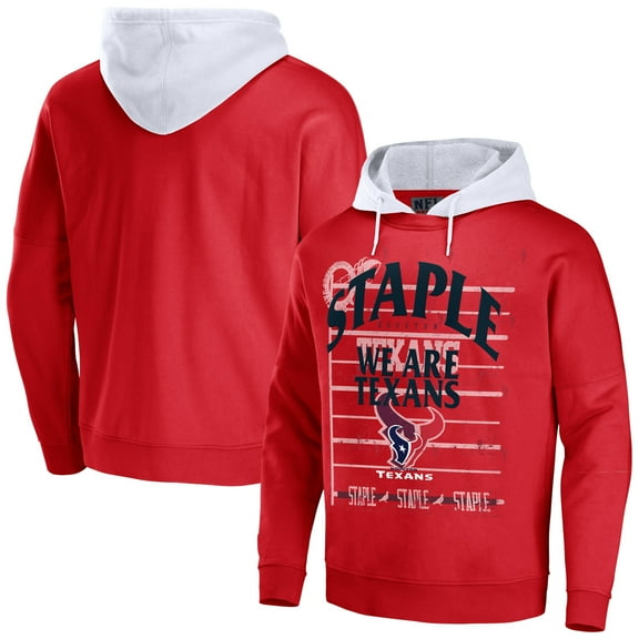 Men's NFL x Staple Navy Houston Texans Throwback Vintage Wash Pullover Hoodie