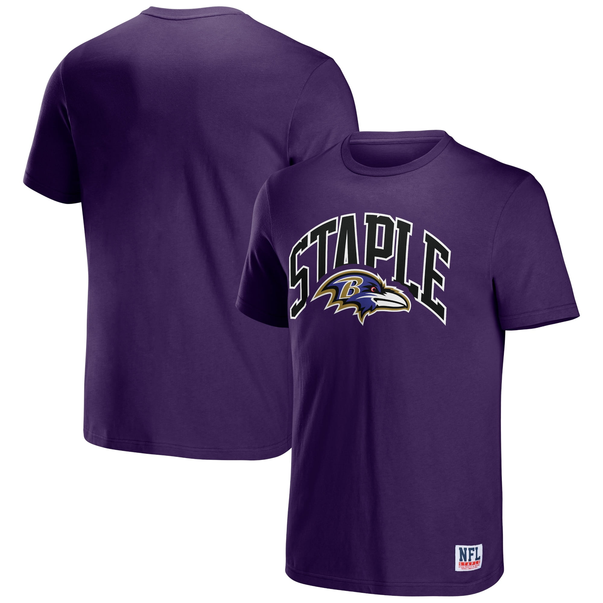 Men's NFL x Staple Purple Baltimore Ravens Logo Lockup T-Shirt ...