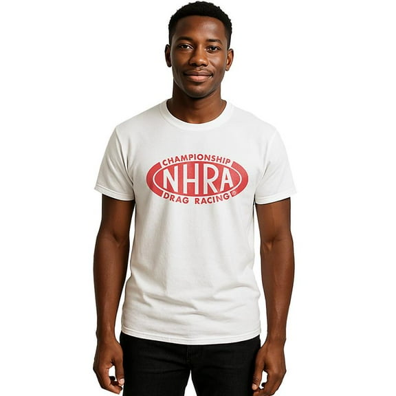 National Hot Rod Association NHRA Car Fastest Vehicles Vintage SPEED FOR ALL Championship on White Short Sleeve Adult T-Shirt-Medium