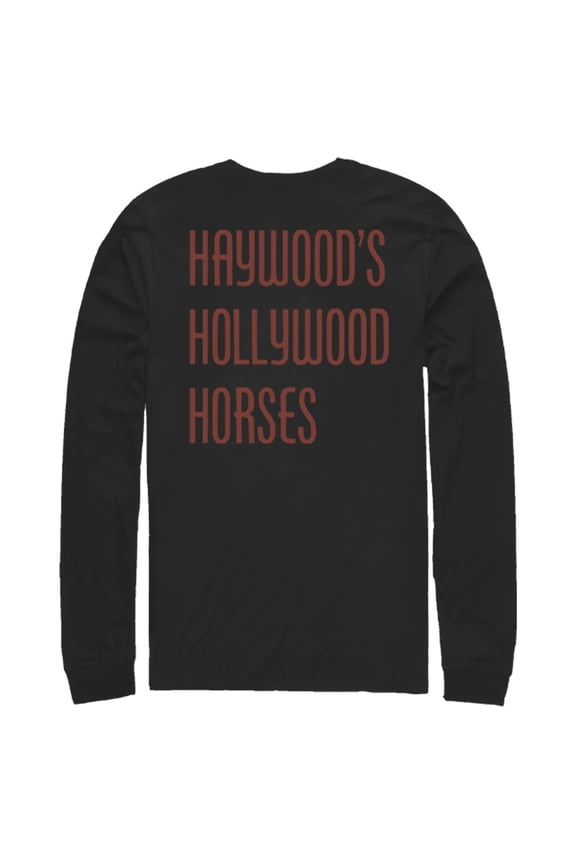Men's NOPE Haywood's Hollywood Horses Logo Long Sleeve Shirt Black Medium