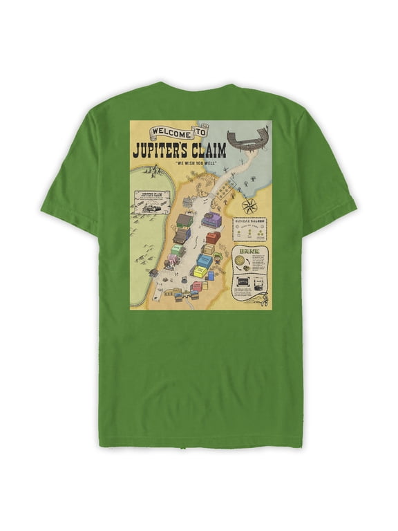 Men's NOPE Jupe's Loop Jupiter's Claim Map Graphic Tee Kelly Green Large