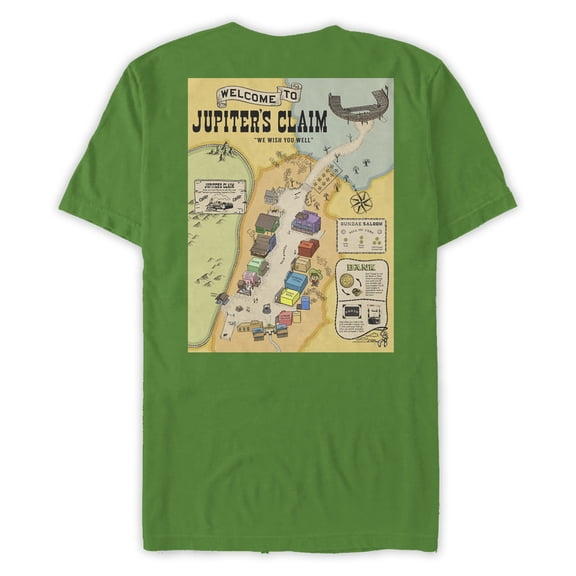 Men's NOPE Jupe's Loop Jupiter's Claim Map Graphic Tee Kelly Green Medium