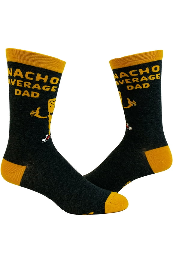 Men's Nacho Average Dad Socks Funny Cinco De Mayo Sombrero Novelty Footwear