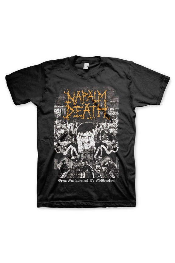 Men's Napalm Death Feto T-shirt Medium Black