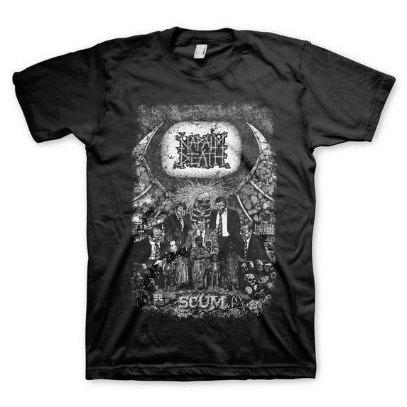 Men's Napalm Death Scum Vintage T-shirt Large Black