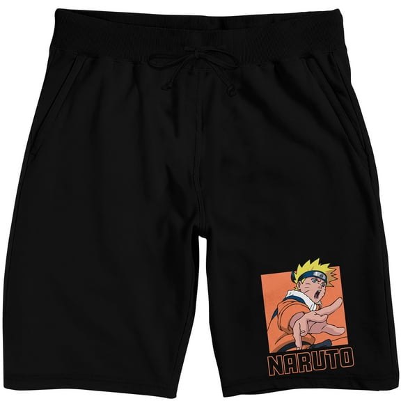 Naruto CLASSIC Naruto Lounge Shorts on Black Adult-Medium