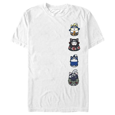 Men's Naruto Nyaruto Cat Lineup  Graphic T-Shirt