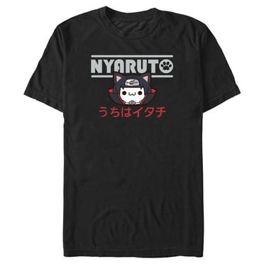 Men's Naruto Nyaruto Itachi Logo  Graphic T-Shirt