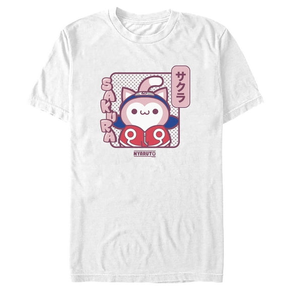 Men's Naruto Nyaruto Sakura Bubble Portrait  Graphic T-Shirt