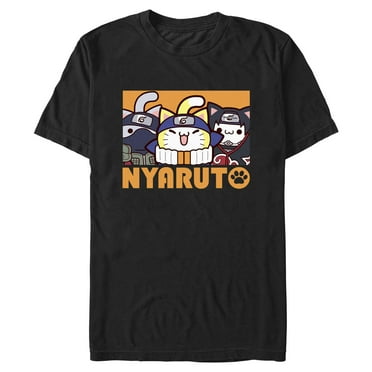 Men's Naruto Nyaruto Trio Logo  Graphic T-Shirt