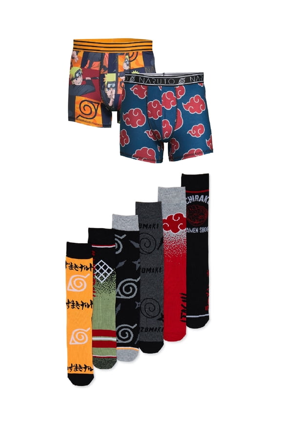 Men's Naruto Shippuden Socks & Underwear Combo Pack, Sizes S-2XL