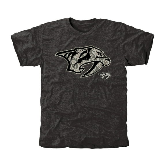 Men's Nashville Predators Black Rink Warrior Tri-Blend T-Shirt