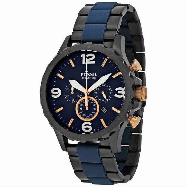 Men's Nate JR1494 Black Stainless-Steel Quartz Dress Watch