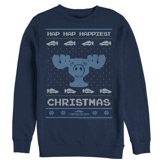 Men's National Lampoon's Christmas Vacation Deer Ugly Christmas Sweater Print Sweatshirt