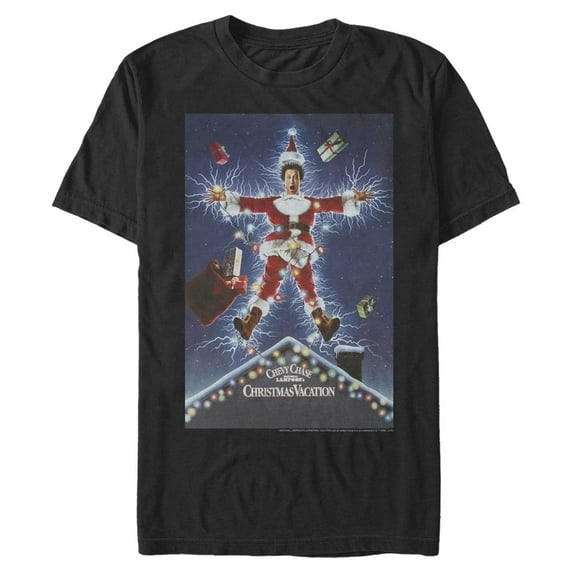 Men's National Lampoon's Christmas Vacation Electrified Poster Graphic T-Shirt