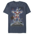 thumbnail image 1 of Men's National Lampoon's Christmas Vacation Electrified Poster Graphic Tee Navy Blue Heather Large, 1 of 4