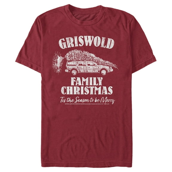 Men's Christmas Vacation Griswold Distressed Logo Graphic Tee,