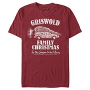 Men's National Lampoon's Christmas Vacation Griswold Distressed Logo  Graphic Tee Cardinal X Large