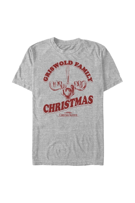 Men's National Lampoon's Christmas Vacation Griswold Family Moose  Graphic Tee Athletic Heather Large