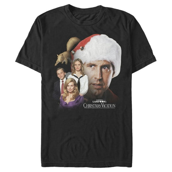 Men's National Lampoon's Christmas Vacation Griswold Family Portrait Graphic Tee Black 2X Big Tall