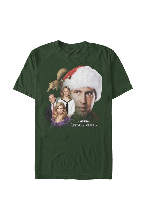 Men's National Lampoon's Christmas Vacation Griswold Family Portrait Graphic Tee Dark Green X Large